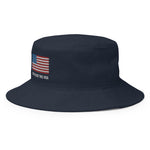 God Bless The USA Embroidered Flag Bucket Hat