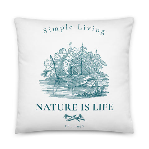 Nature Is Life. Simple Living Pillow